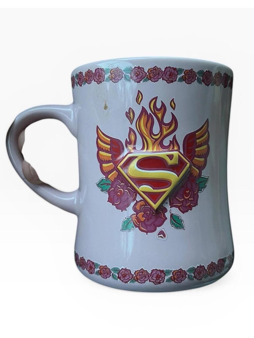 Six Flags DC Comics SUPERGIRL Pink Coffee Mug - M3
